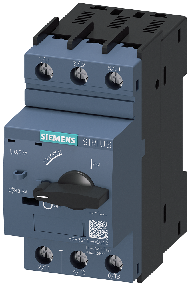 Siemens 3RV2311-0CC10 — SIRIUS 3RV2 motor starter protectors