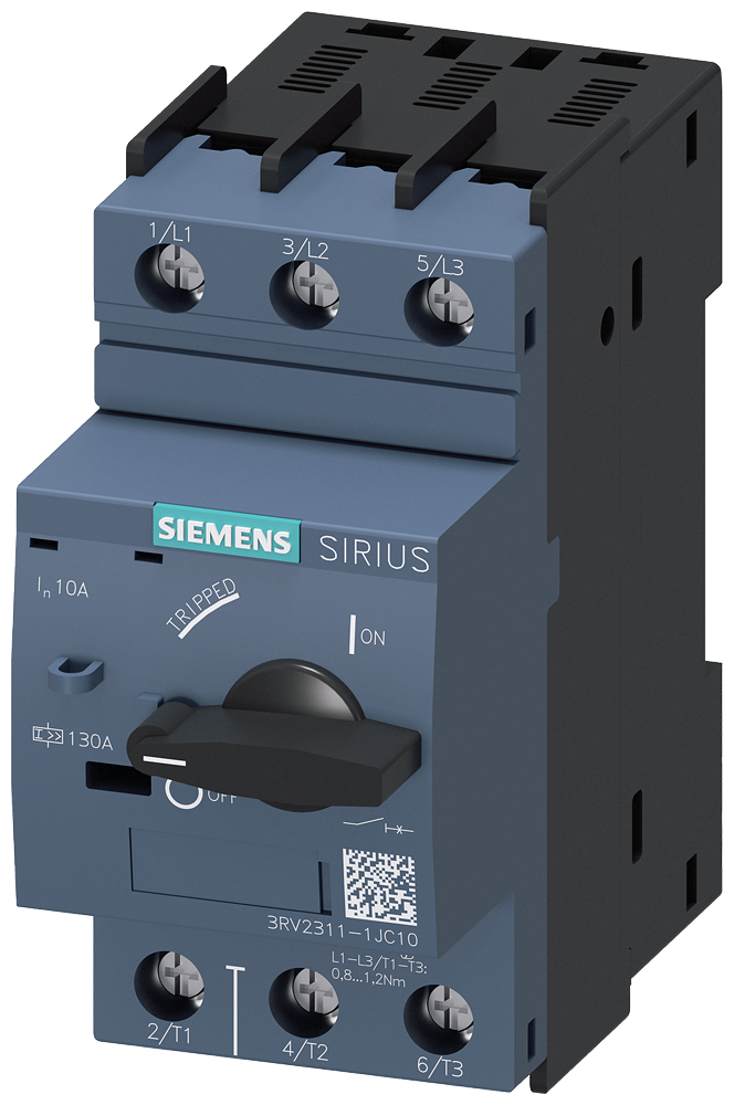 Siemens 3RV2311-1JC10 — SIRIUS 3RV2 motor starter protectors