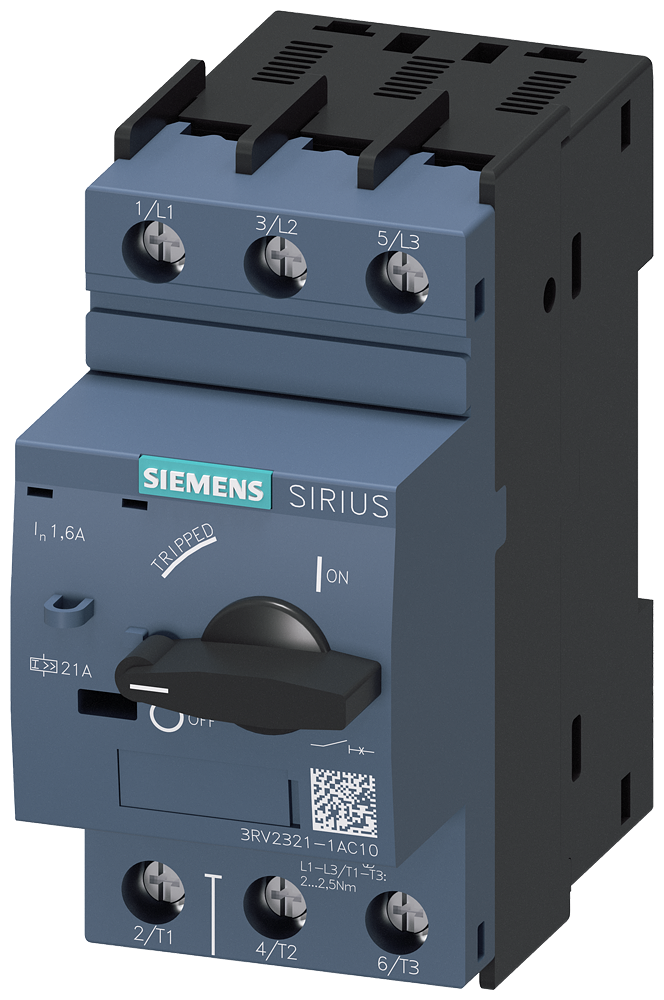 Siemens 3RV2321-1AC10 — SIRIUS 3RV2 motor starter protectors
