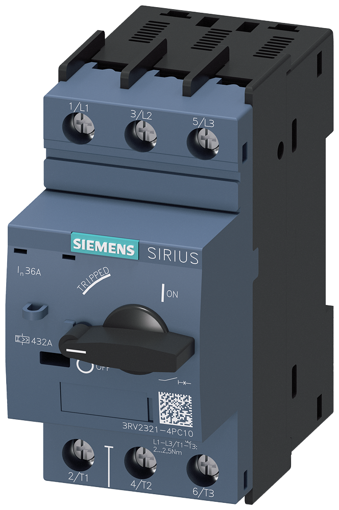 Siemens 3RV2321-4PC10 — SIRIUS 3RV2 motor starter protectors
