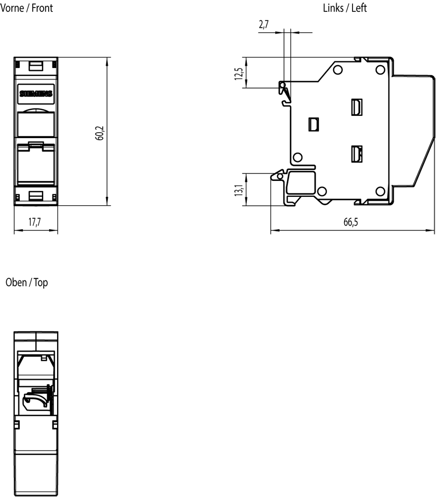 6GK1901-0BE10-0AA0 IE FC Keystone RJ45 4 x 2 RJ45 konektor pro montáž na místě (FC)