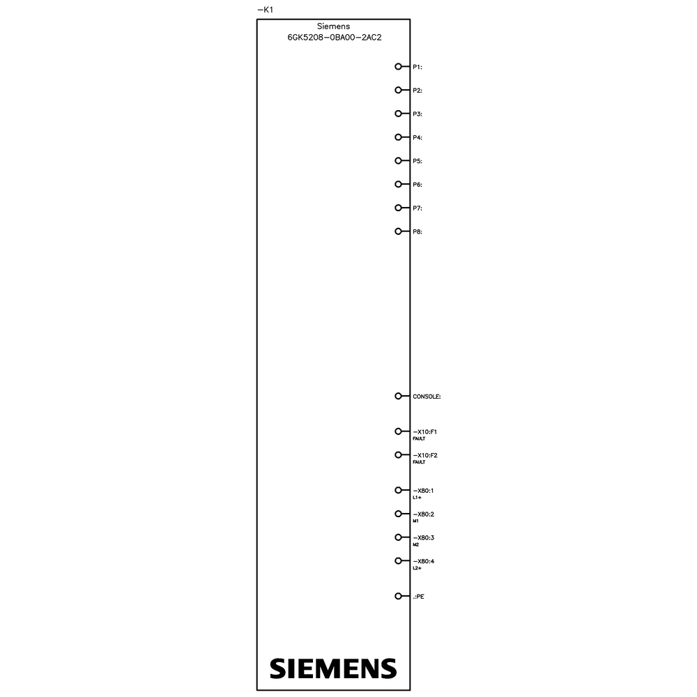 6GK5208-0BA00-2AC2 SCALANCE XC208, konfigurovatelný switch Layer 2, 8x RJ45