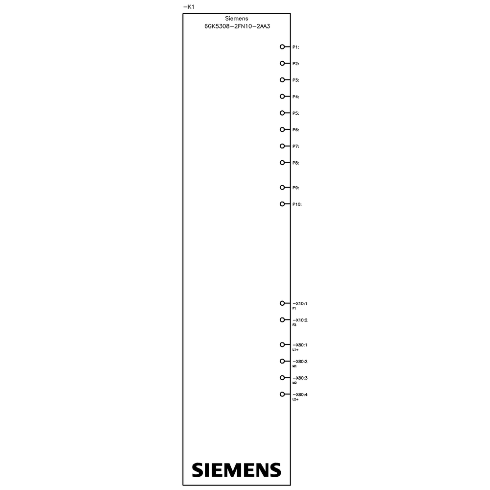 SCALANCE X308-2LH konfigurovatelný switch Layer 2, 8x RJ45, 2x singlemodový SC