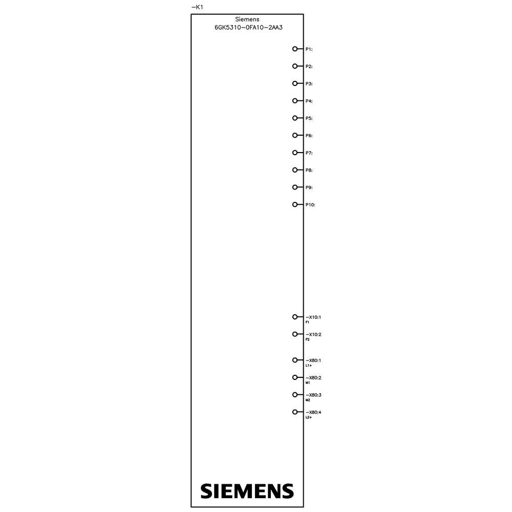 SCALANCE X310, konfigurovatelný switch Layer 2, 10x RJ46