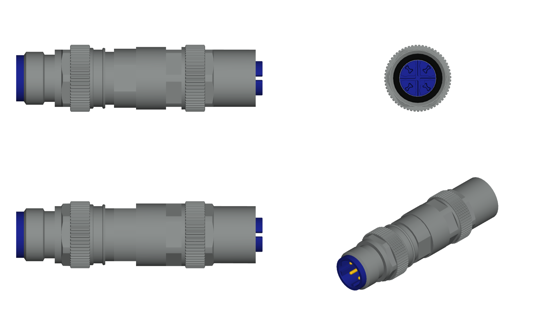 IE adapter M12-D/M12-X; Cat5e; M12 D-encoded pin to M12 X- encoded socket; for easy connection of M12 interfaces with D and X coding; 1 pack = 1 unit - Image 3