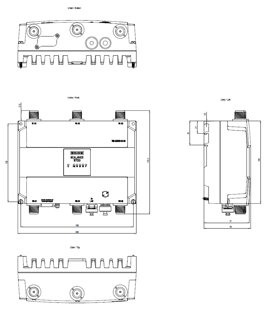 Product announced for discontinuation; IWLAN client, SCALANCE W748-1 M12, 1 radio, 3 N-CON antenna port, iFeatures support via KEY-PLUG, IEEE 802.1...