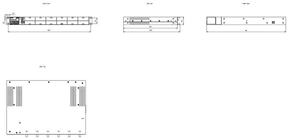 SCALANCE XR324-12M konf. switch Layer 2, 12x slot pro média, porty vpředu, 230V~