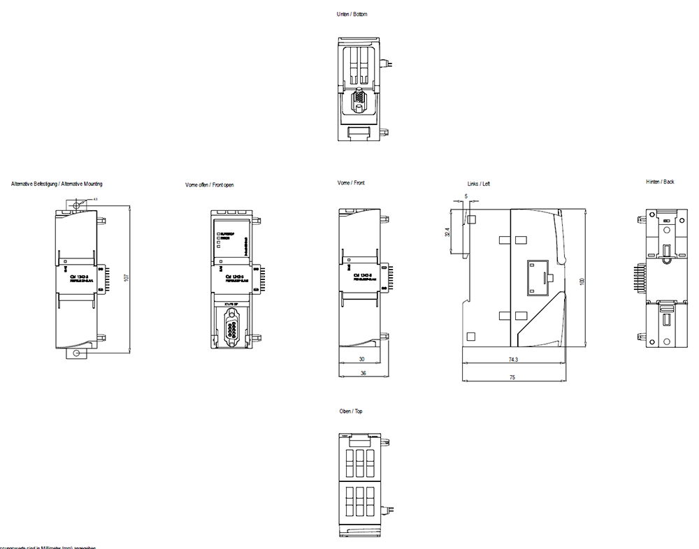 Komunikační modul CM 1242-5, připojení SIMATIC S7-1200 k PROFIBUS DP
