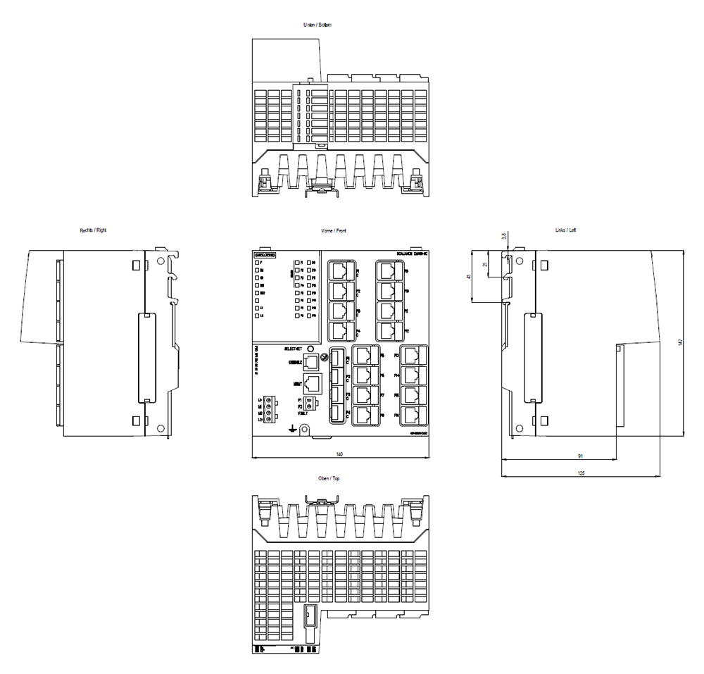 SCALANCE XM416-4C, konfigurov. switch Layer 2, 16x RJ45, 4x SFP, s 4 porty Combo