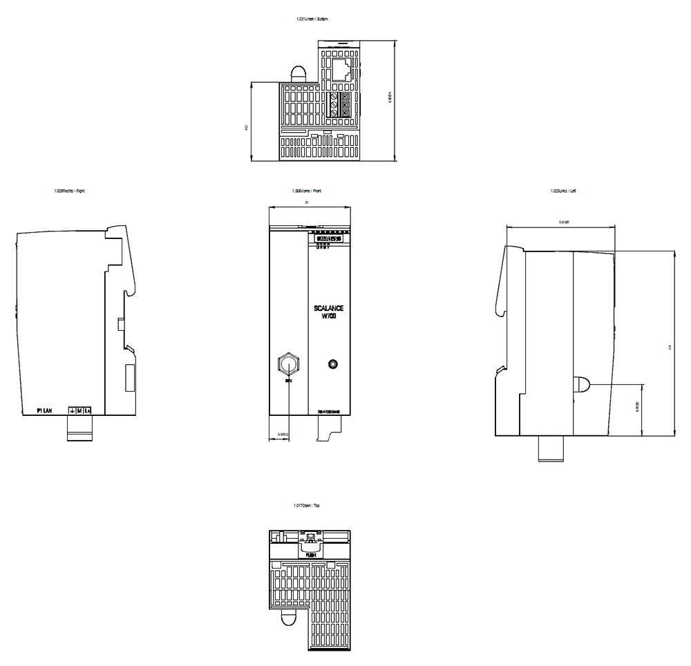 6GK5761-1FC00-0AA0 IWLAN přístupový bod, IEEE 802.11n, 150 Mbit/s, RJ45, 1xradio, 1xR-SMA