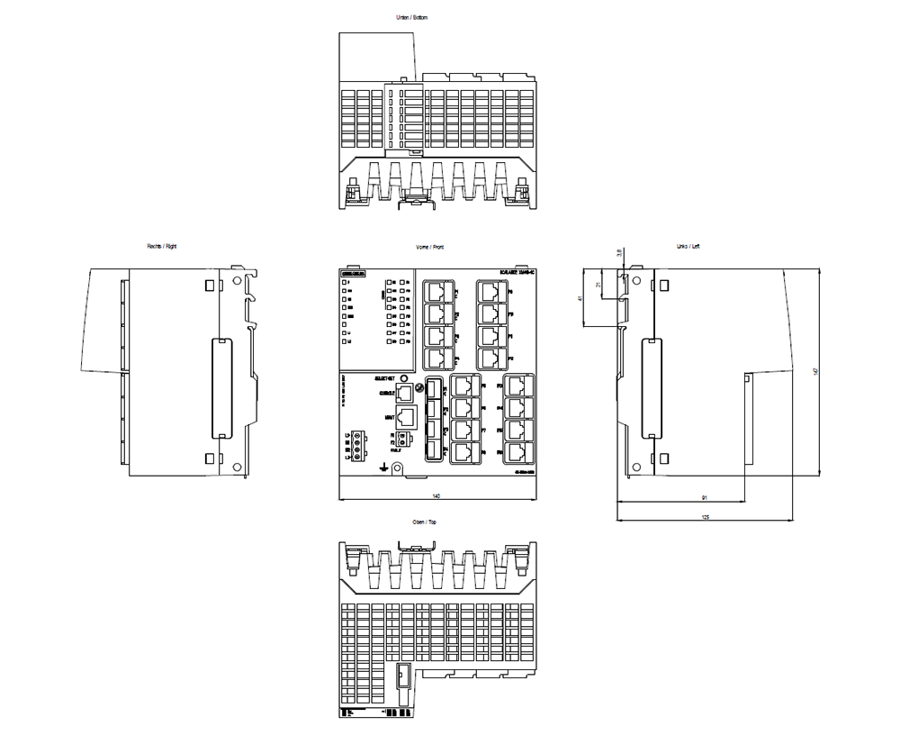 SCALANCE XM416-4C, konfigurov. switch Layer 3, 16x RJ45, 4x SFP, s 4 porty Combo