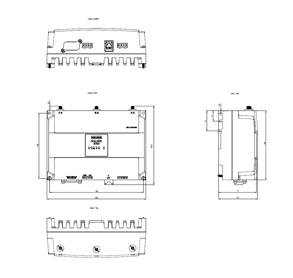 Klient IWLAN/WLAN Bridge, IP30, IEEE 802.11n, 1xRJ45, 3xR-SMA, zásuvný slot