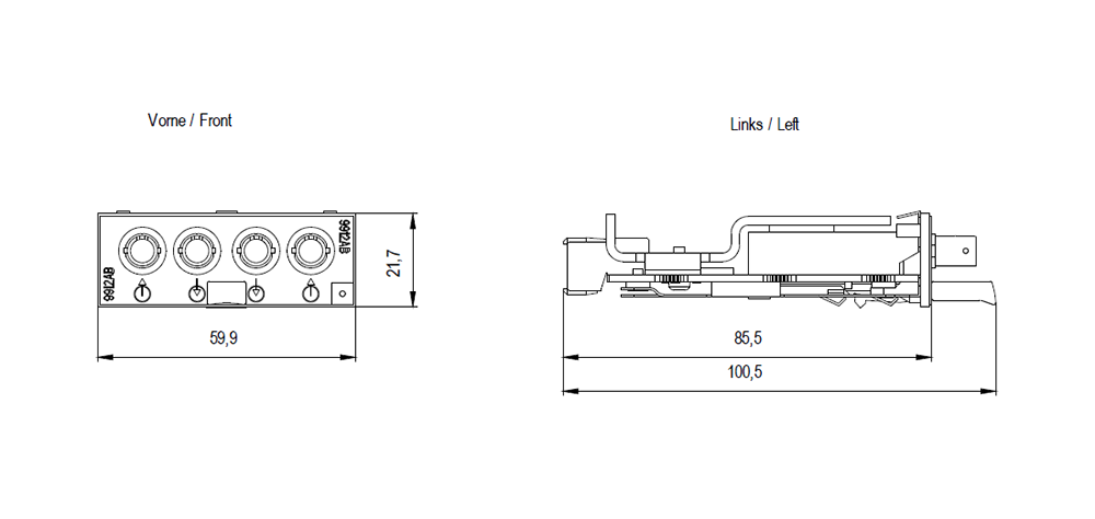Modul médií MM991-2, 2x100MBit/s BFOC, MM sklo, max. 5km