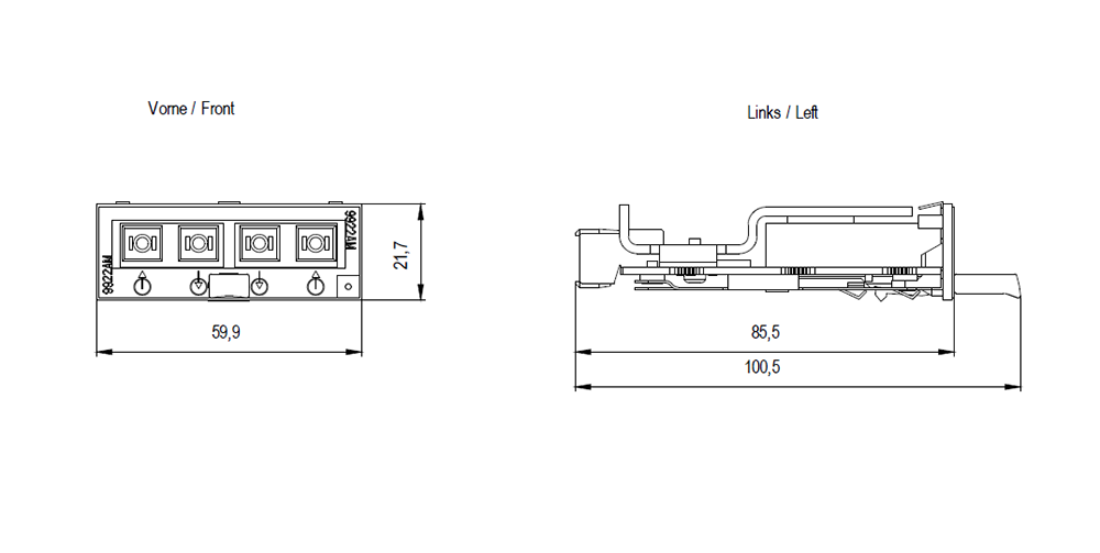 Modul médií MM992-2LD, 2x 1000 Mbit/s SC, SM sklo, max. 10km