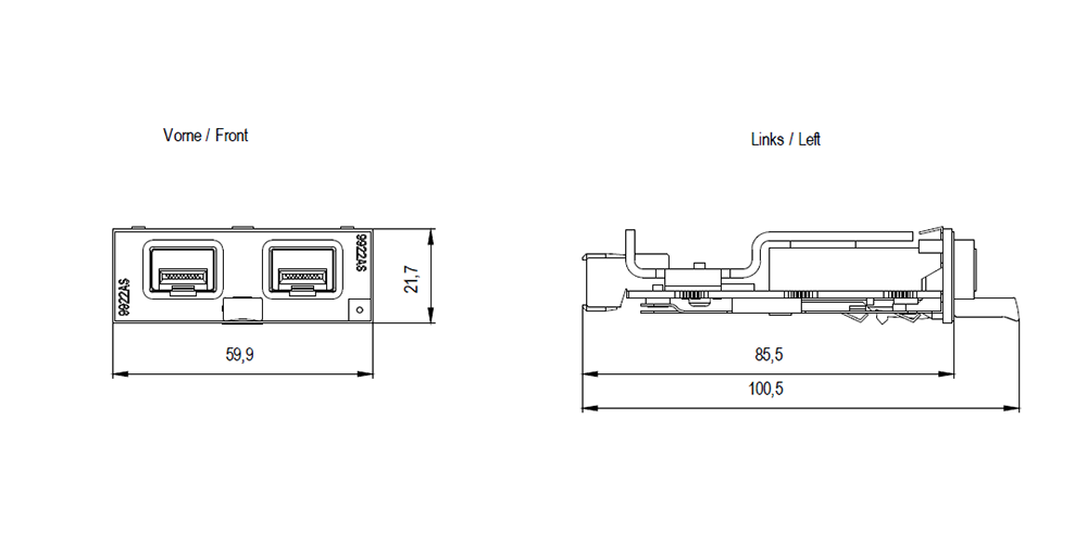 Modul médií MM992-2SFP, 2x 100/1000 MBit/s, pro zásuvný přijímač/vysílač SFP