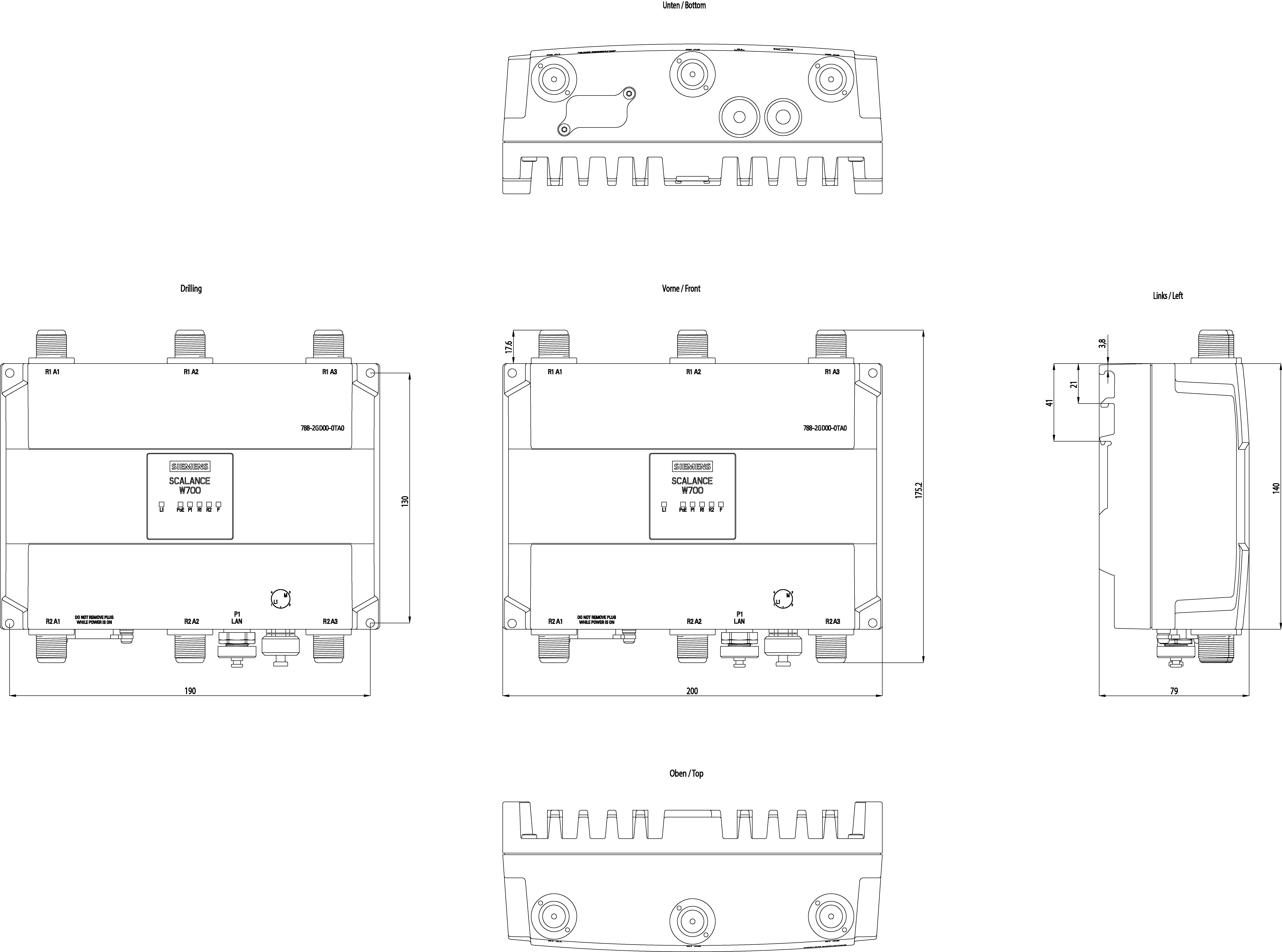 IWLAN AP, 450 Mbit/s, M12, EEC, 2x radio, 6xN-Connect, zásuvný slot