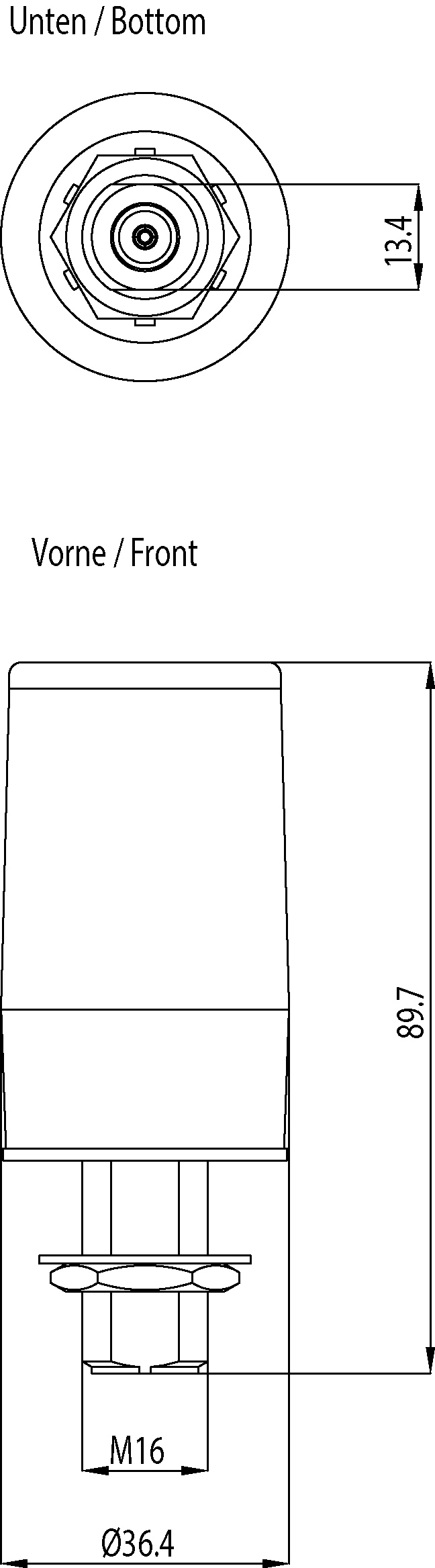 Anténa ANT 896-4ME, mobilní kom., GSM/UMTS/LTE, 3 dBi, SMA-zásuvka, IP66