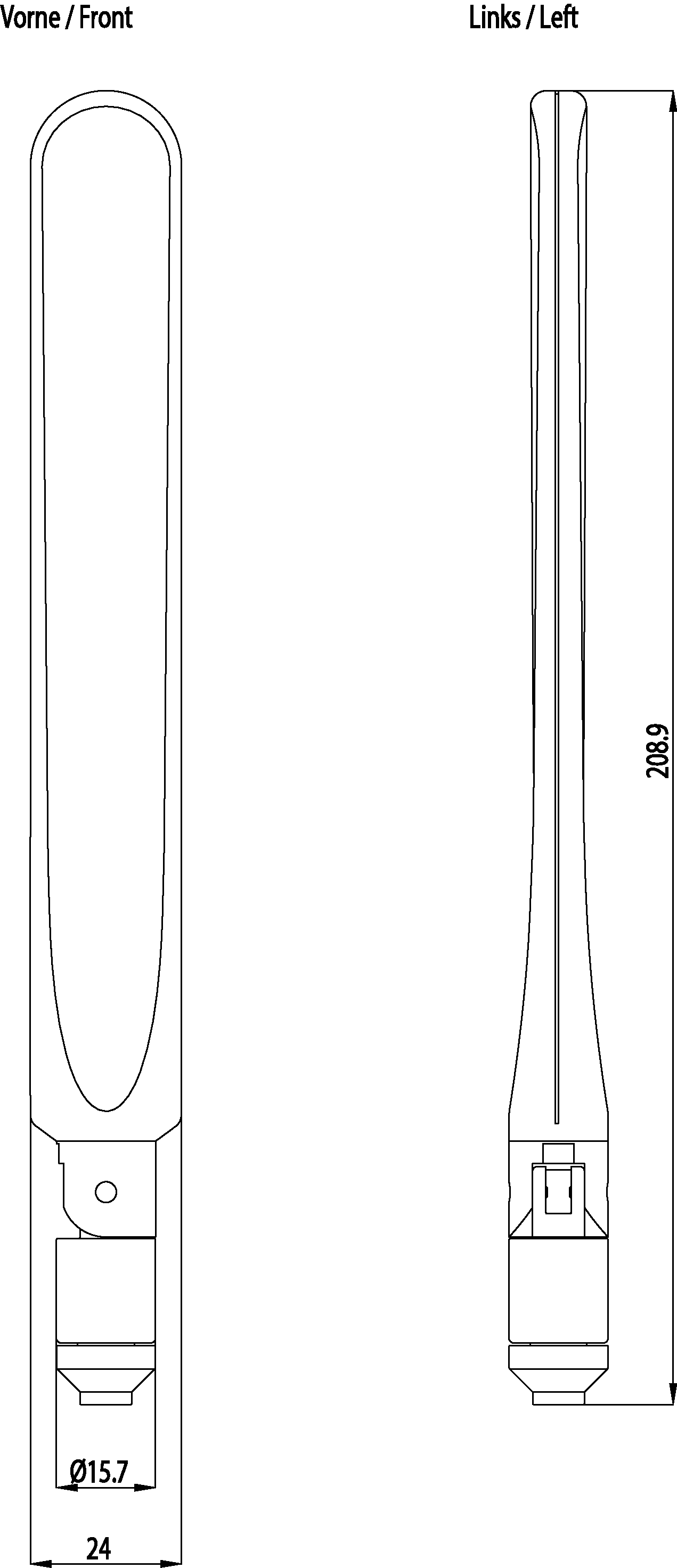 Anténa ANT 896-4MA, mobilní kom., GSM/UMTS/LTE, 3 dBi, SMA-vidlice, IP54