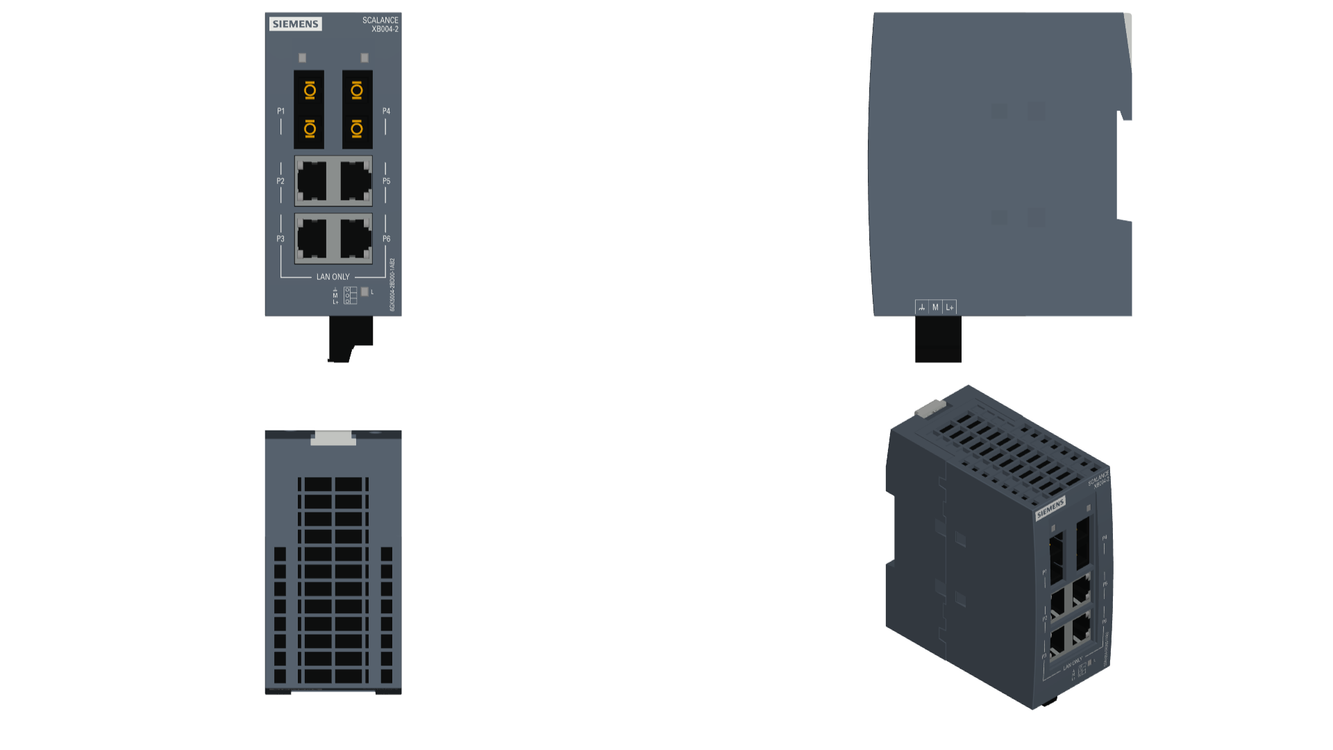 SCALANCE XB004-2 unmanaged Industrial Ethernet Switch for 10/100 Mbit/s; for setting up small star and line topologies; LED diagnostics - Image 3