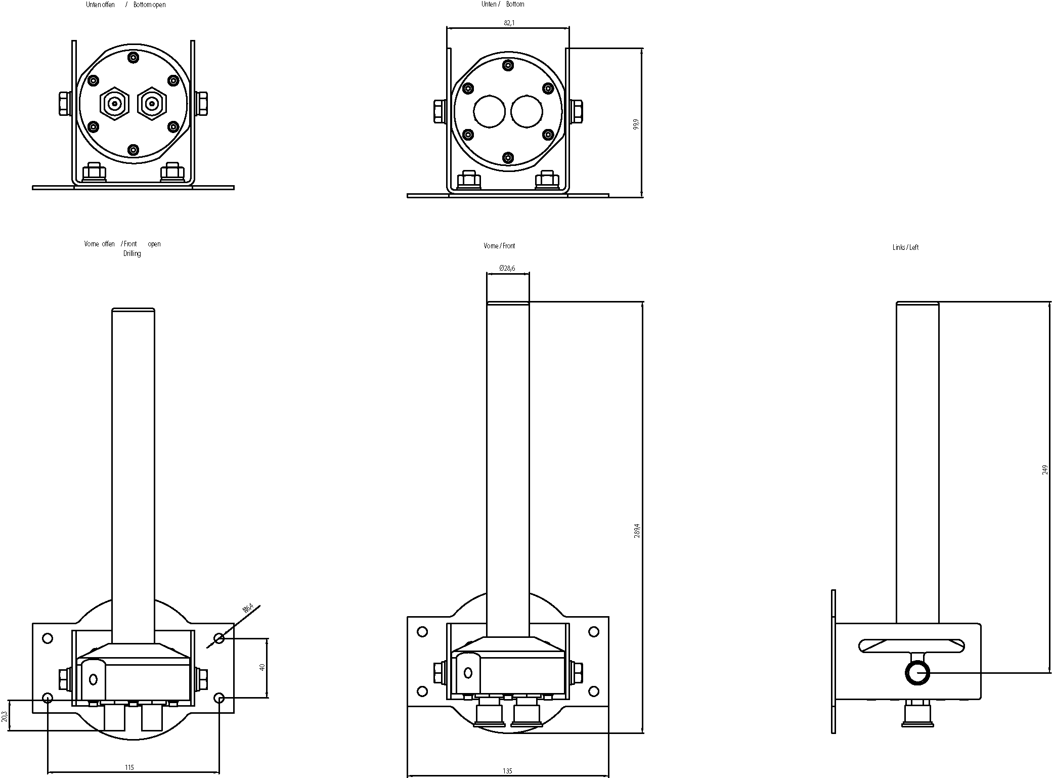 Anténa ANT793-8DL, IWLAN, drážní apl., směrová, 5 GHz, 14 dBi, N- samice, IP66