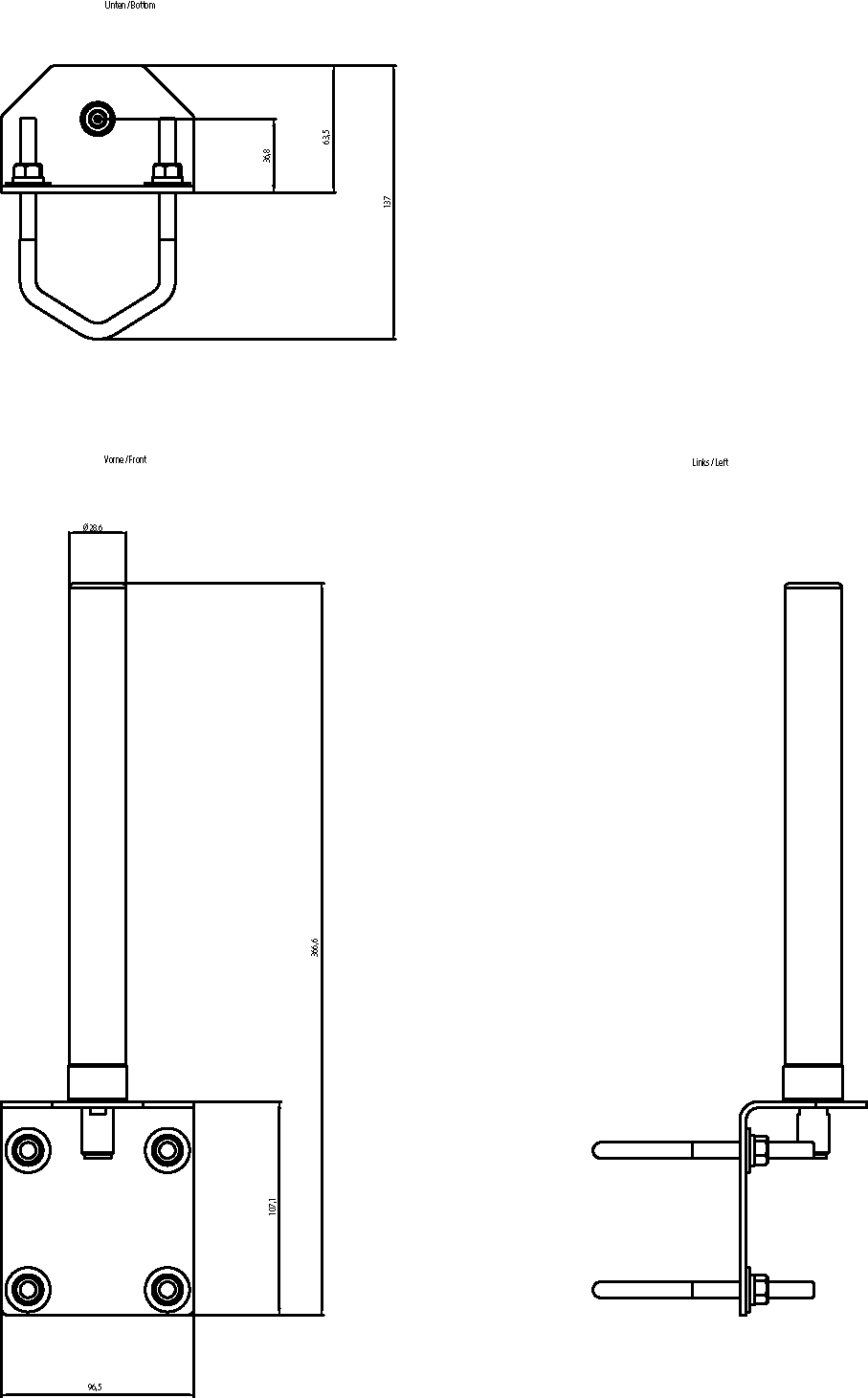 ANT795-6MP antenna for IWLAN (2.4/5/6 GHz), omnidirectional characteristic; including N-female plug: 5/8/8 dBi; IP65/67 (-40...+80 °C); Wi-Fi compl...