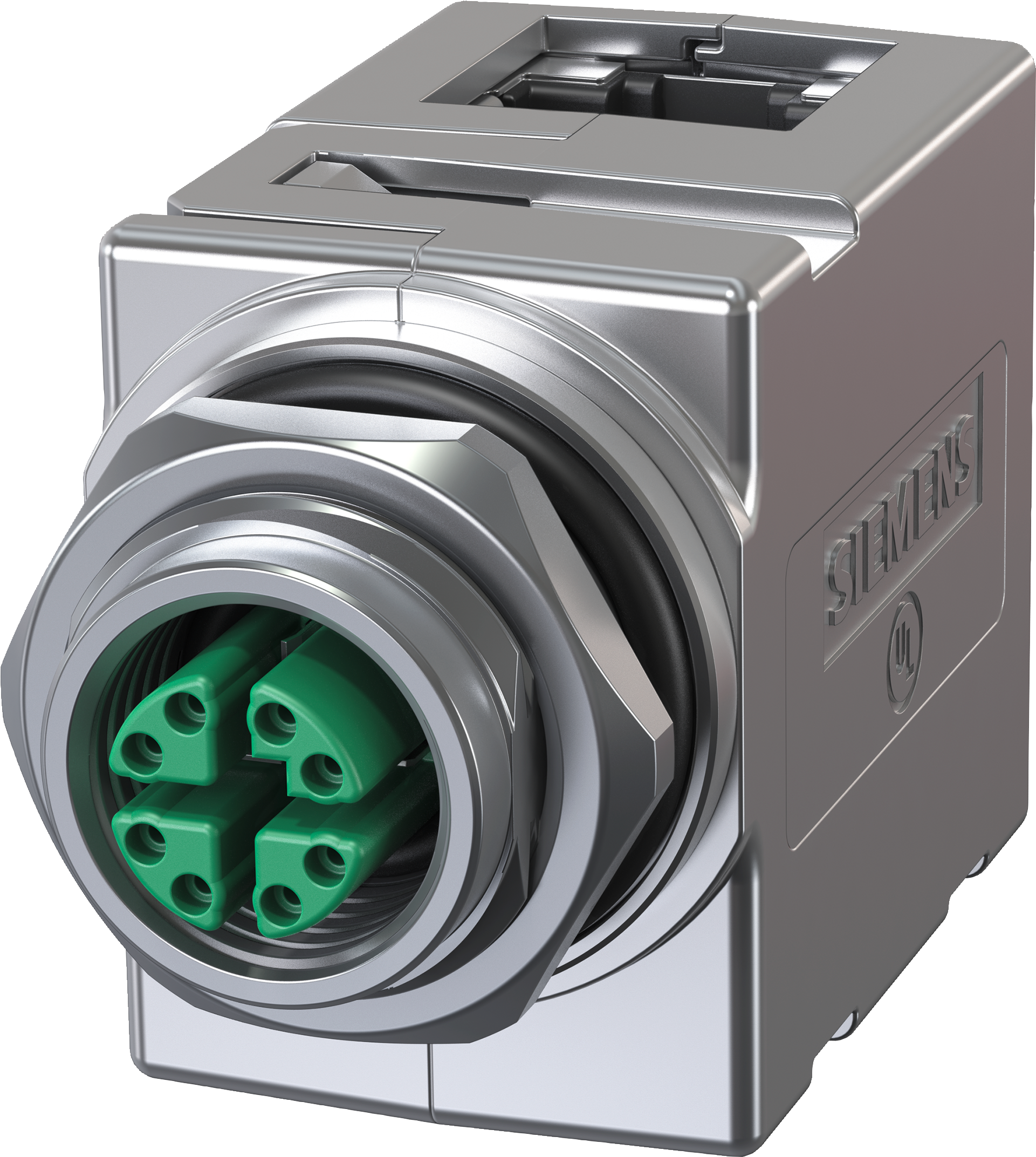 IE M12 panel feedthrough 4x 2 control cabinet bushing to transition from M12 connection connection system (X-coded) IP65/67) to RJ45 connection system IP20 1 pack=5 units. - Image 3