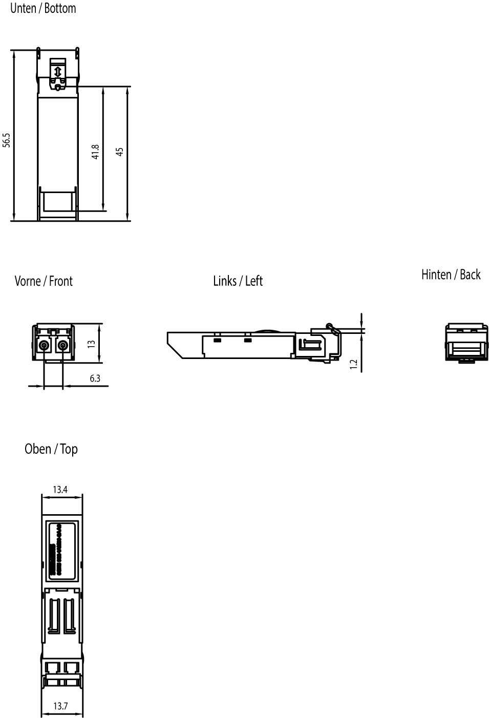 SFP vkladka SFP992-1LD, 1x 1000 Mbit/s LC, SM sklo, max. 10km