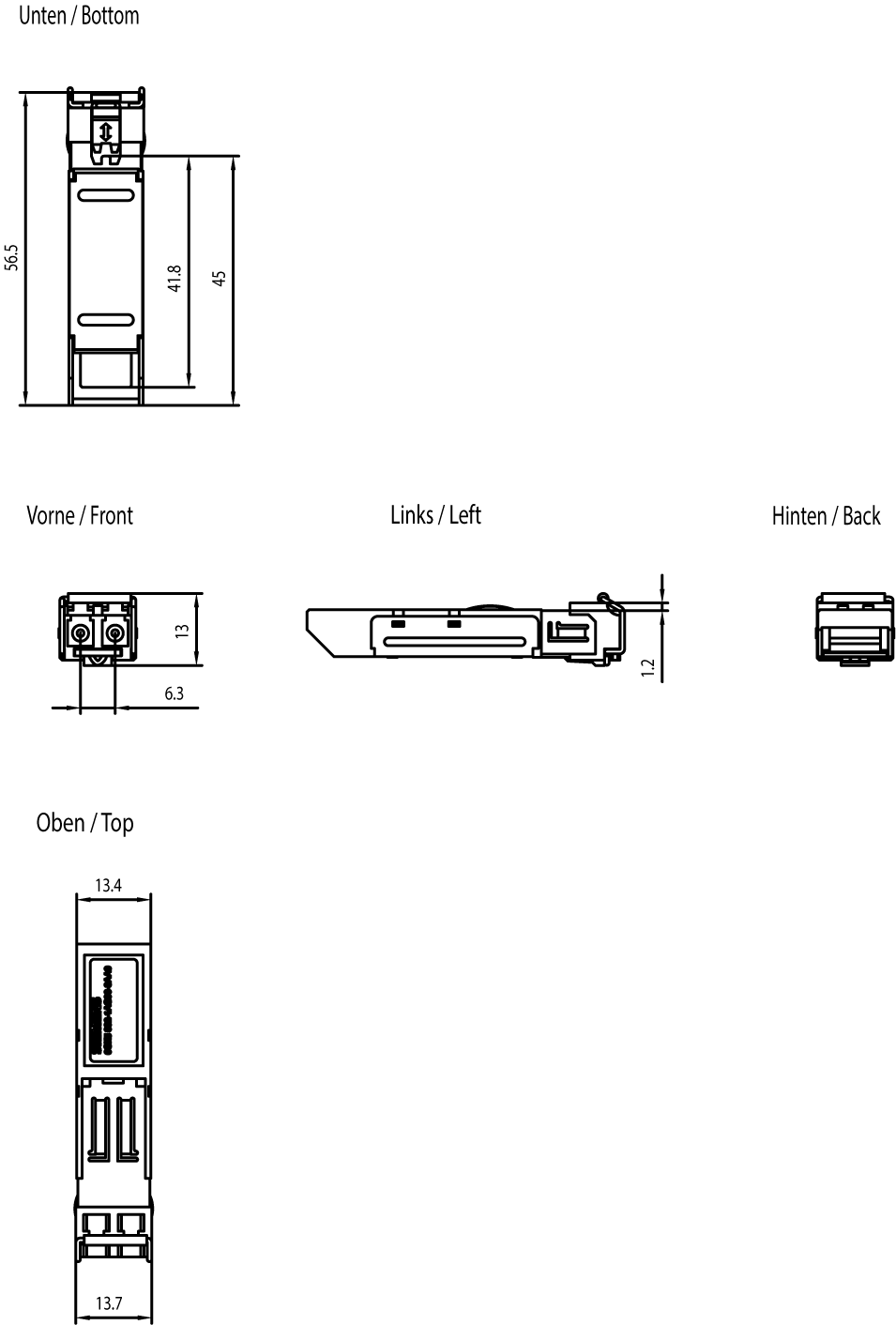 SFP vkladka SFP992-1+, 1x 1000 Mbit/s LC, MM sklo, max. 2000m