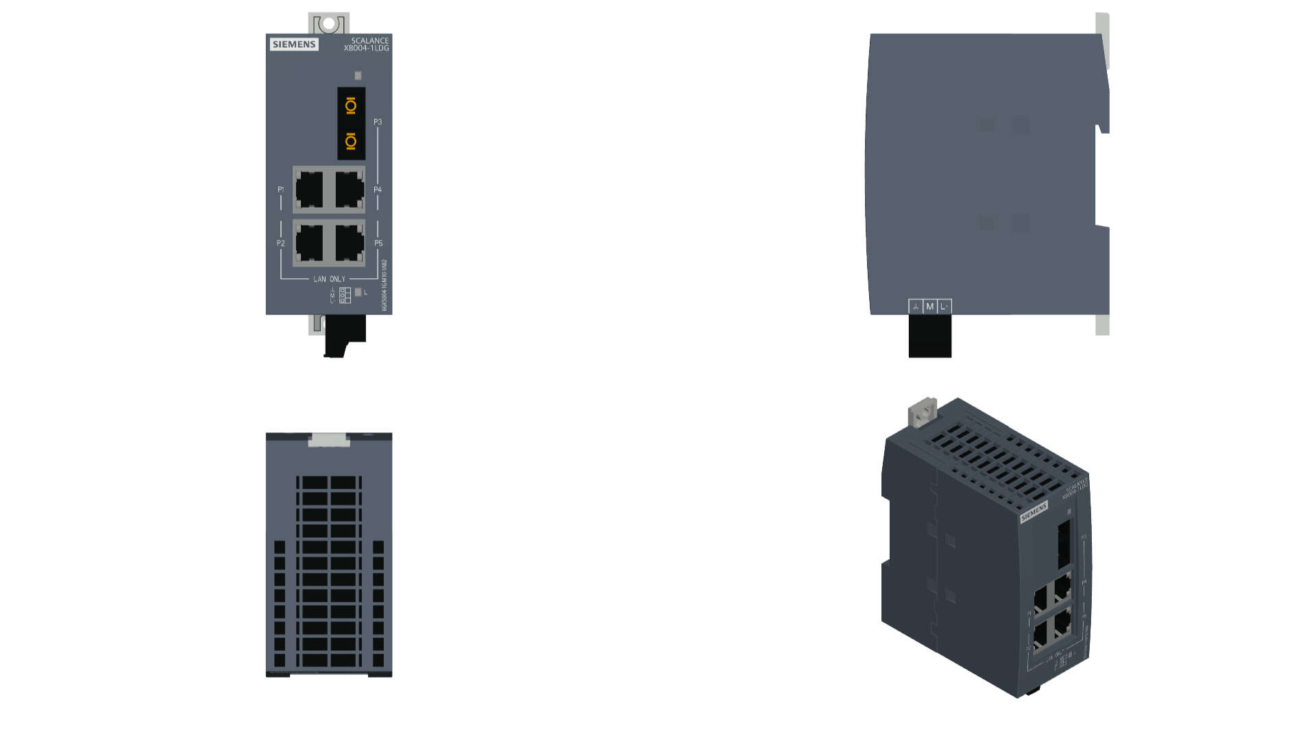 SCALANCE XB004-1LDG unmanaged Industrial Ethernet Switch for 10/100/1000 Mbit/s; for setting up small star and line topologies; LED diagnostics - Image 3