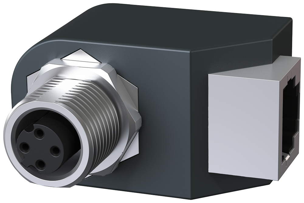 IE M12 panel feedthrough control cabinet bushing to transition from M12 connection (D-coded)- connection method (IP65) on RJ45 connection technology (IP20) 1 pack=5 units. - Image 3