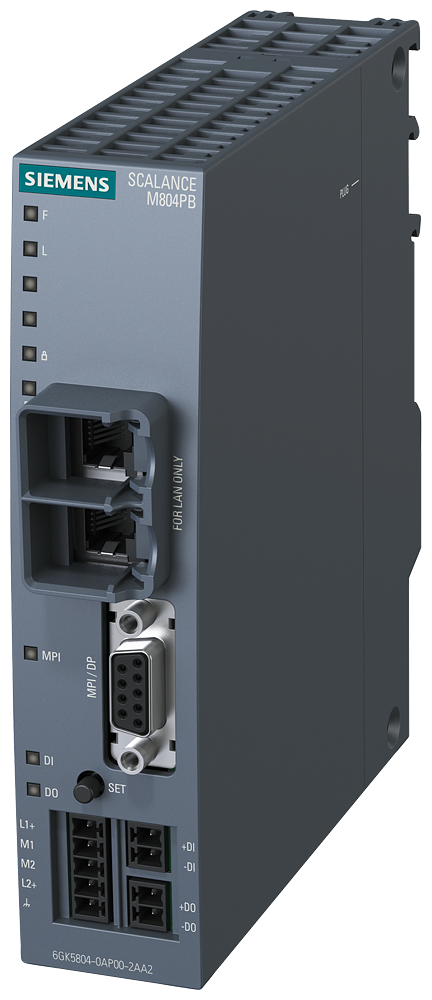 SCALANCE M804PB; Router for secure remote connection of PROFIBUS / MPI programmable controllers at Ethernet networks by means of VPN and firewall. Further functions: address conversion (NAT/NAPT) - Image 3