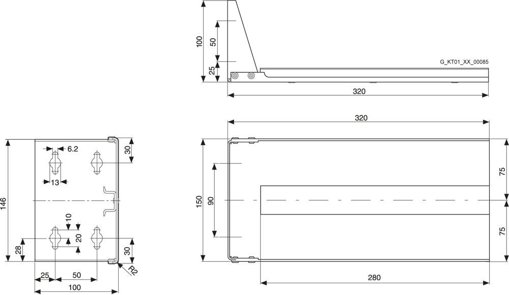 SITOP power accessory Mounting bracket 90 degrees wth standard mounting rail 35x15 mm for power supplies up to 280 mm width