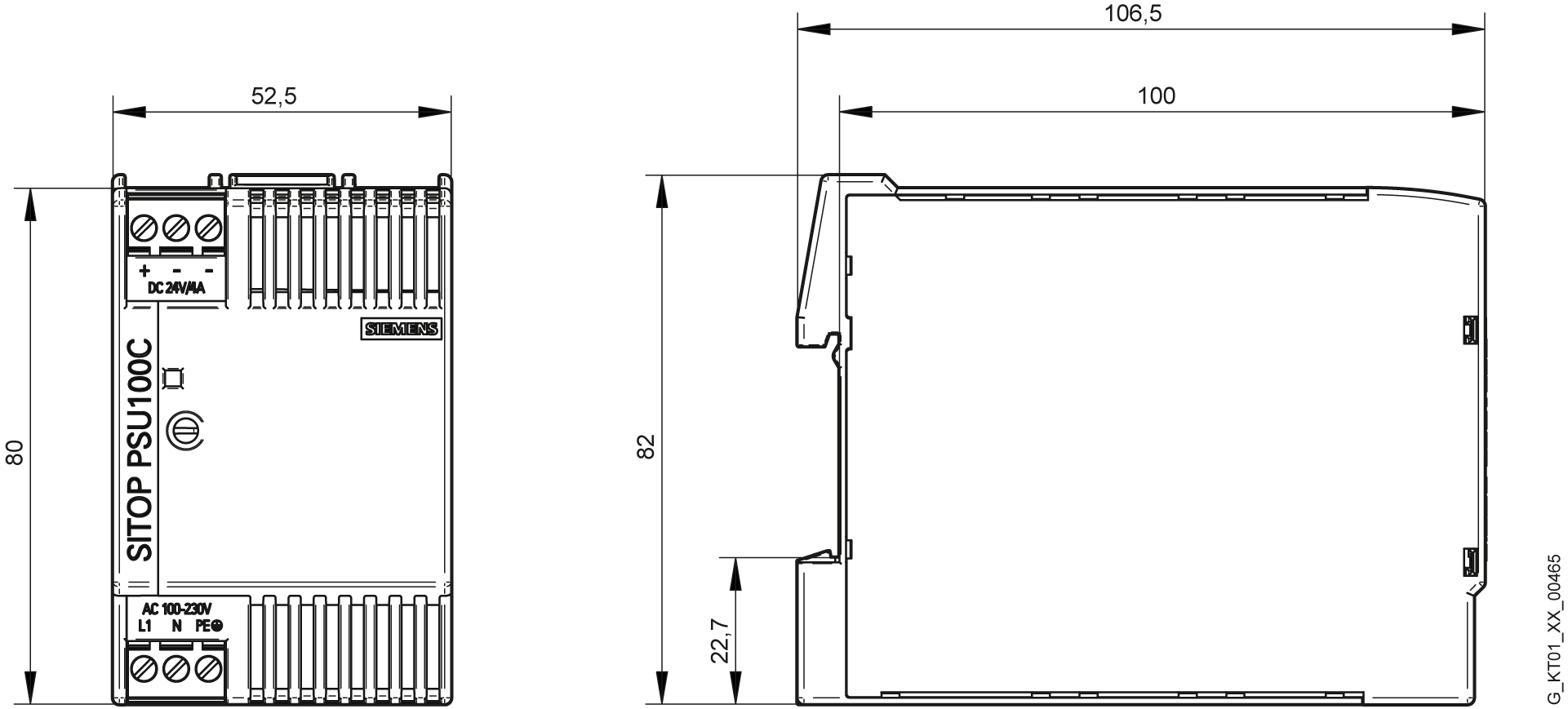 Napájecí zdroj SITOP PSU100C, 1fáz. DC 24 V/4 A