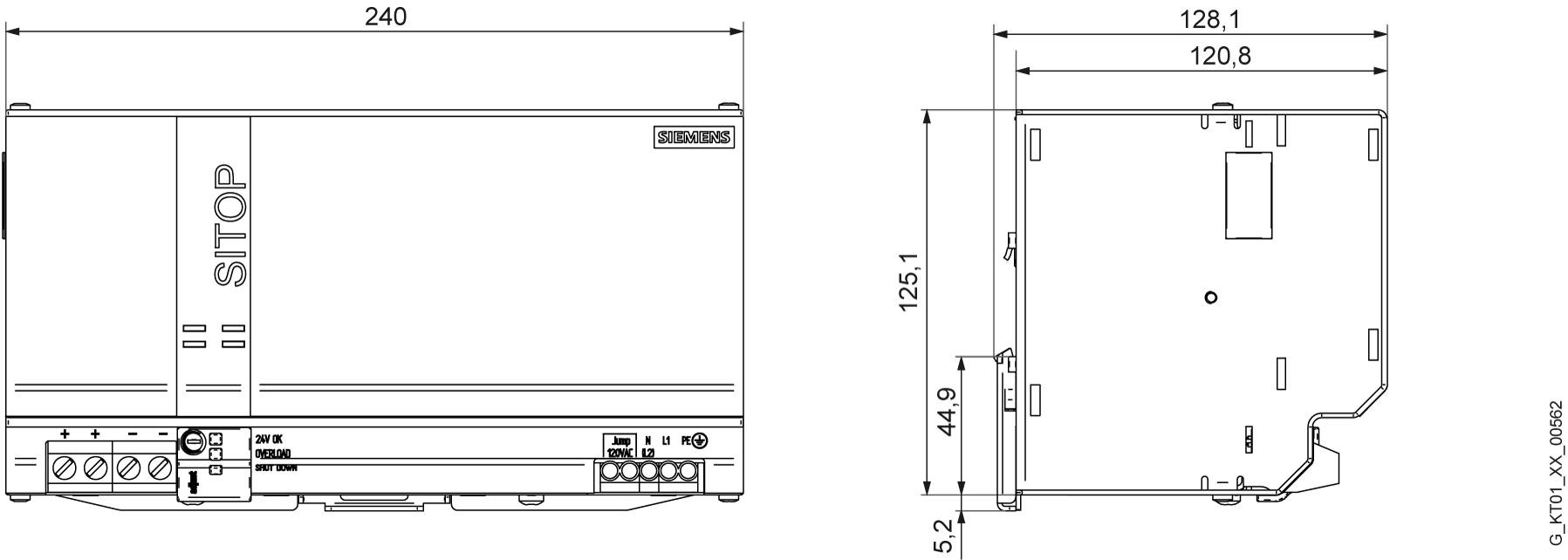 Napájecí zdroj 1fáz. 24 V DC/40 A