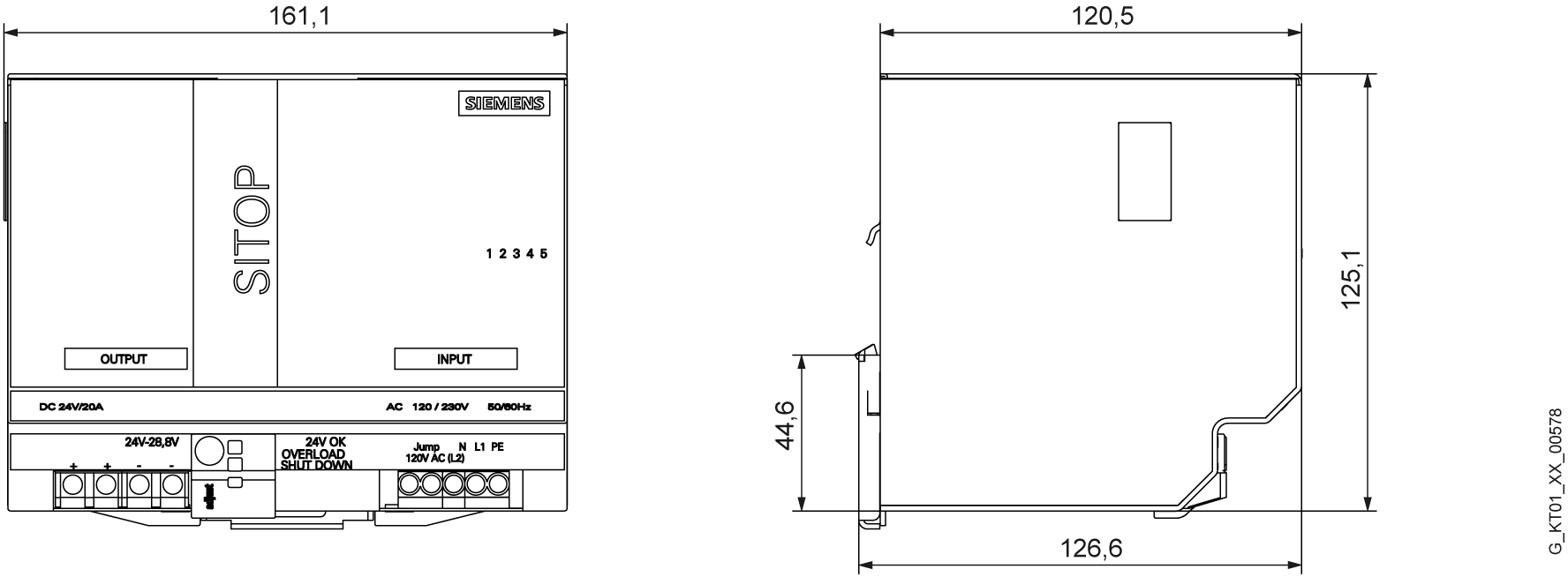Zdroj SITOP modular, jednofázový 24 V DC/20 A