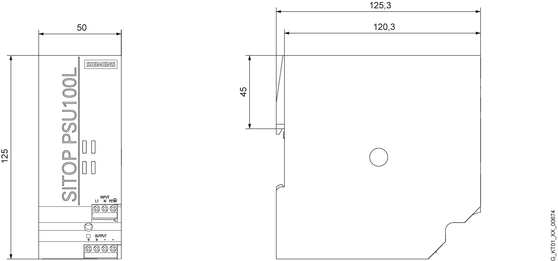 Zdroj SITOP PSU100L, jednofázový 24 V DC/5 A