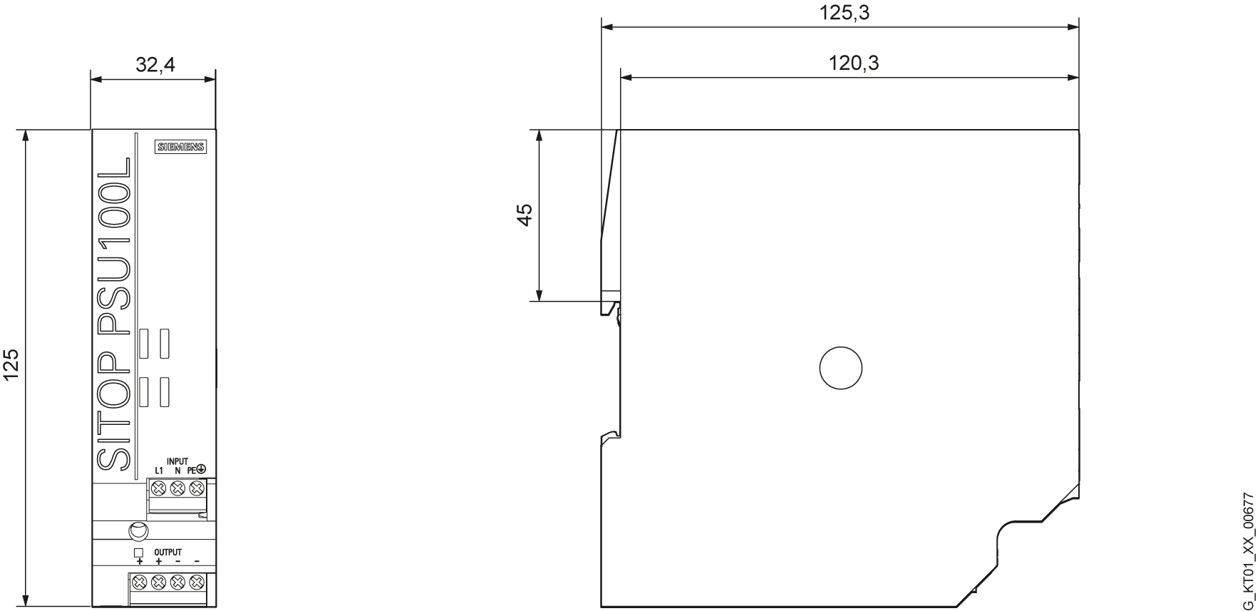 Zdroj SITOP PSU100L, jednofázový 24 V DC/2.5 A
