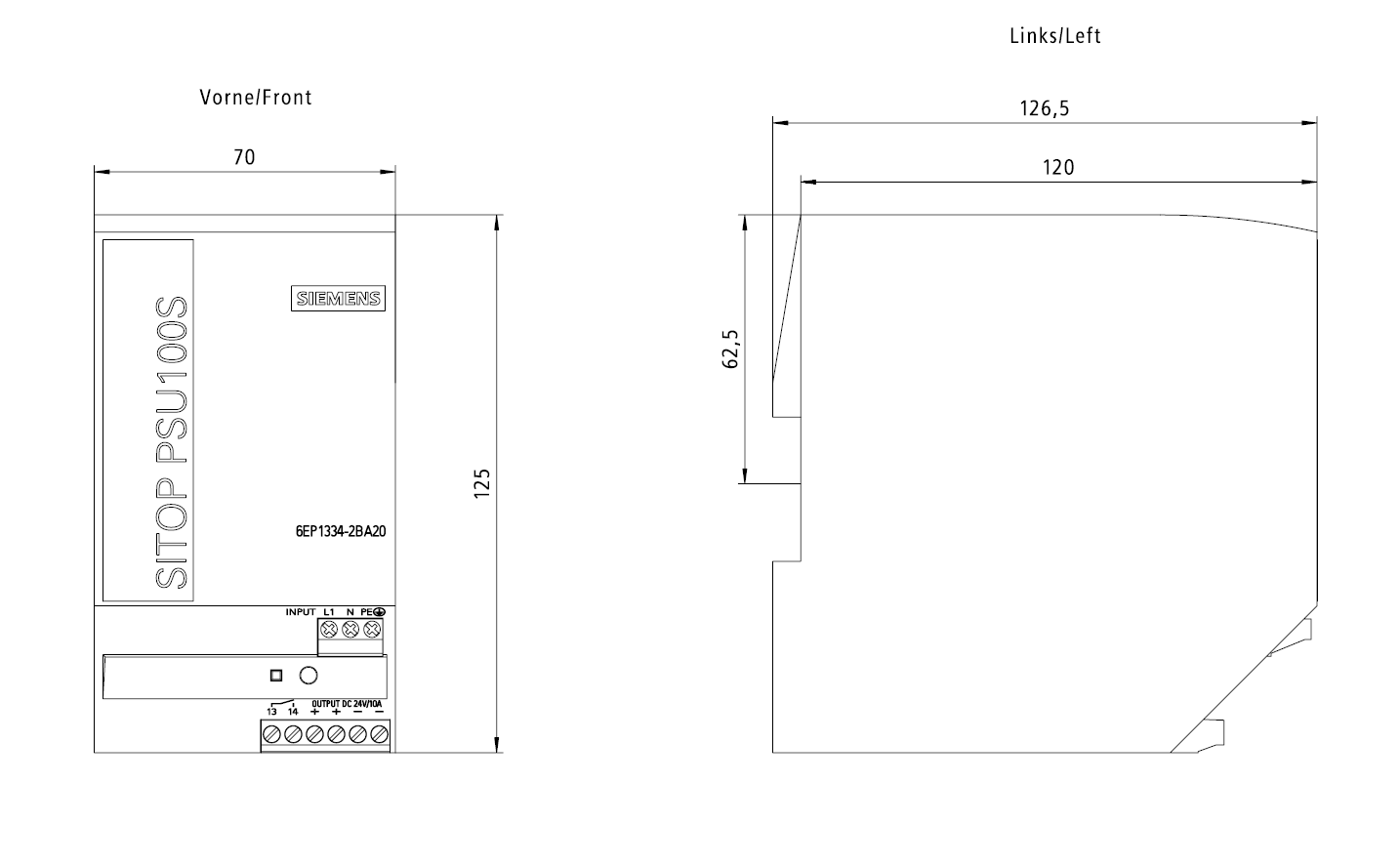 Zdroj SITOP PSU100S, jednofázový 24 V DC/10 A