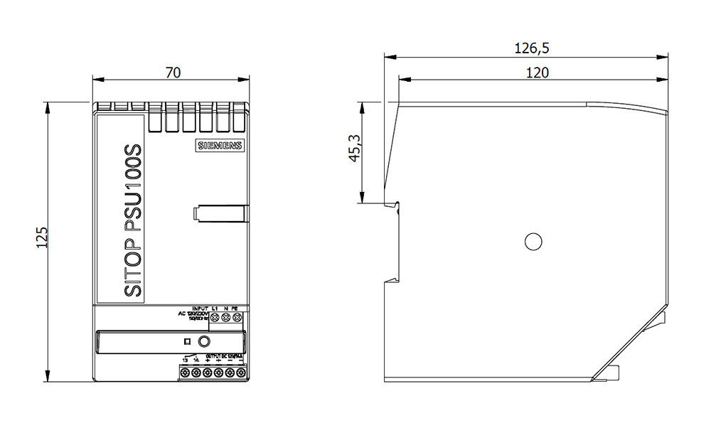 Zdroj SITOP PSU100S, jednofázový 12 V DC/14 A
