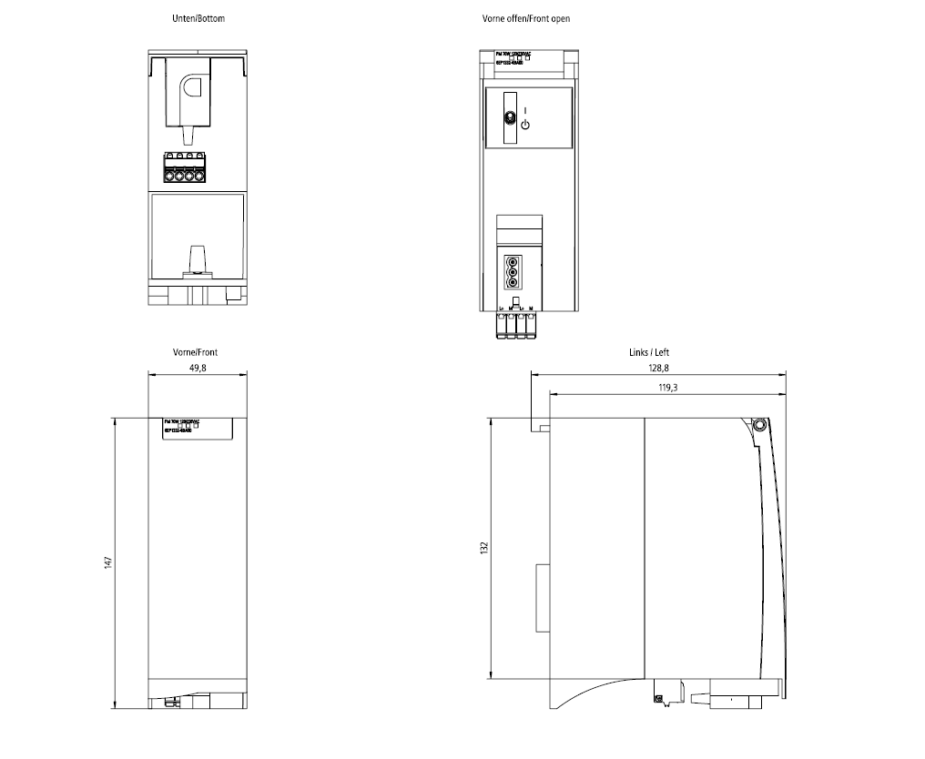 Napájecí zdroj zátěže SIMATIC PM1507, 1fáz. DC 24 V/3 A