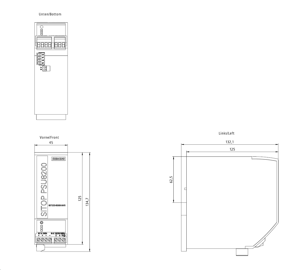 Zdroj SITOP PSU8200, jednofázový 24 V DC/5 A