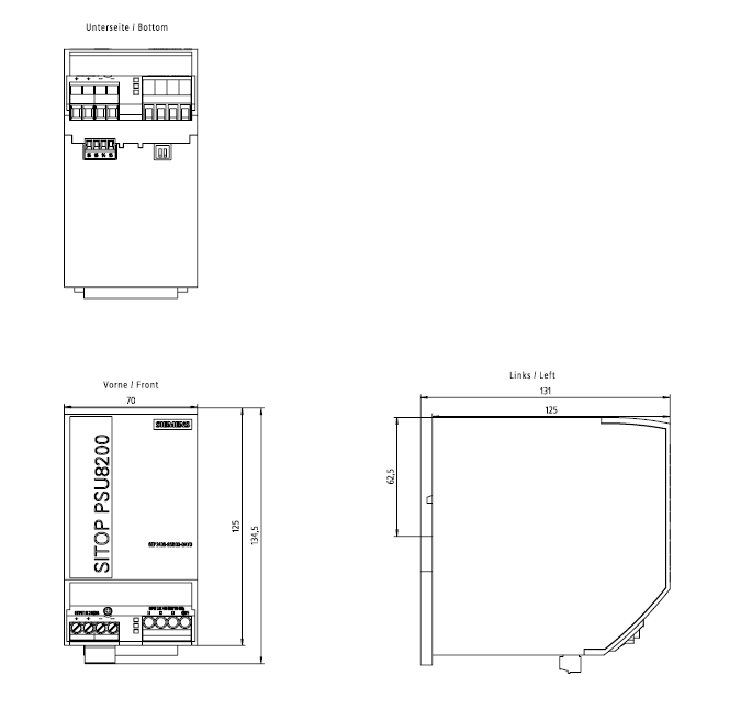 6EP3436-8SB00-0AY0 Zdroj SITOP PSU8200, 3-fázový 24 V DC/20 A