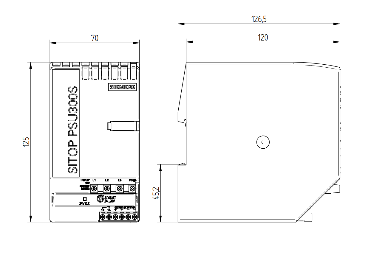Zdroj SITOP PSU300S, 3-fázový 24 V DC/10 A