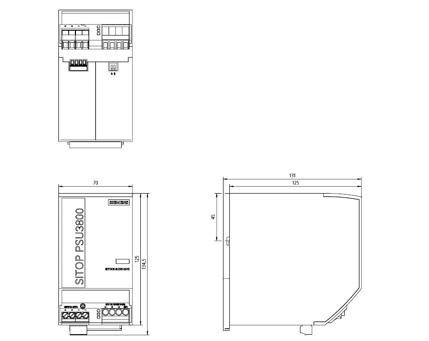 Zdroj SITOP PSU3800, 3-fázový 24 V DC/17 A pro battery charging