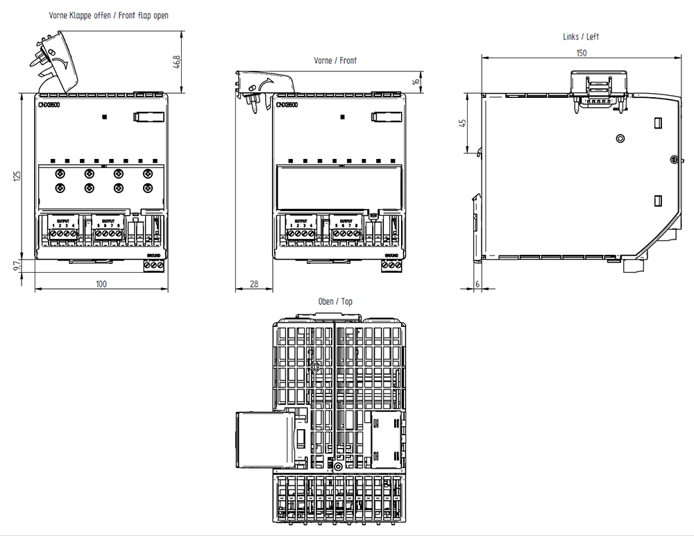 Rozšiřovací modul SITOP CNX8600 pro SITOP PSU8600 24 V DC/8x2.5 A