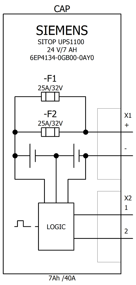 SITOP UPS1100 battery module with maintenance- free sealed lead-acid batteries for SITOP DC UPS modules 24 V DC 7 Ah - Image 4