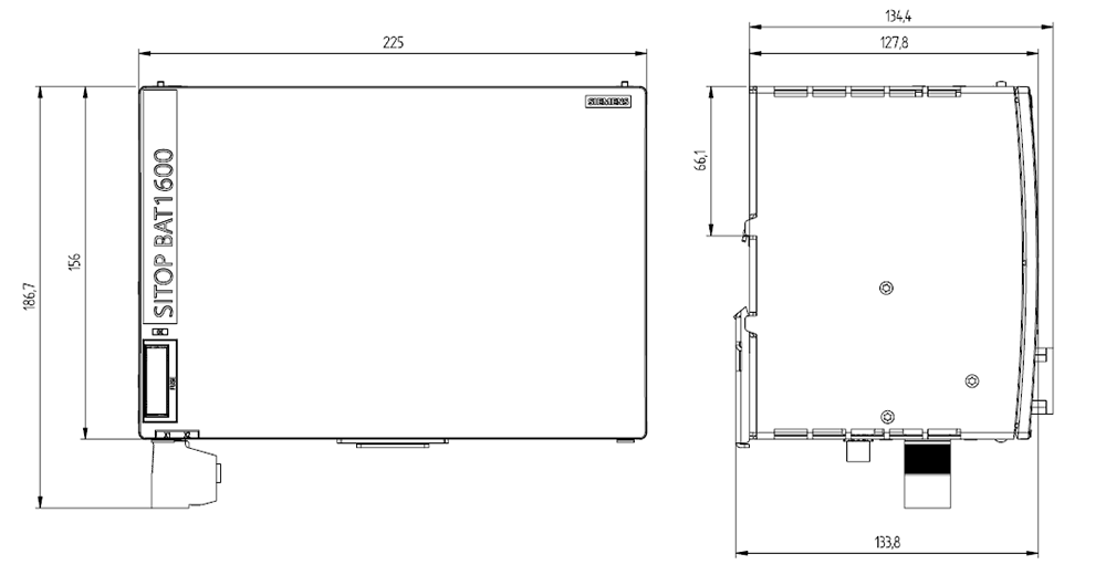 6EP4134-0JA00-0AY0 SITOP BAT1600 DC 24 V 7.5 Ah LiFePO4 bateriový modul pro SITOP UPS1600