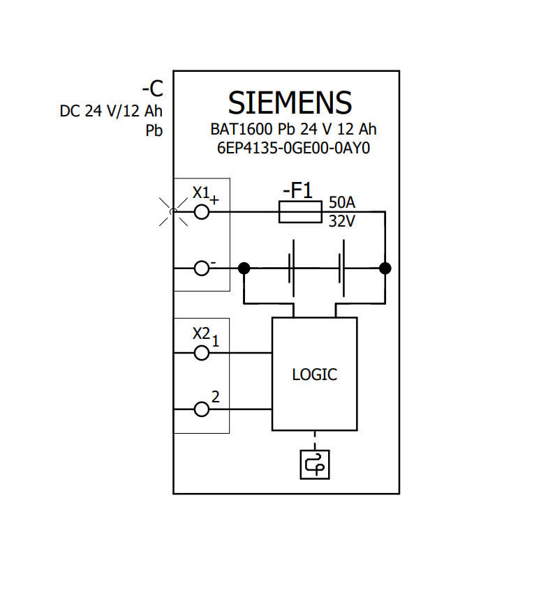 SITOP BAT1600 24 V DC 12 Ah Pb battery module with maintenance- fee closed lead-acid battery for SITOP UPS1600 - Image 4