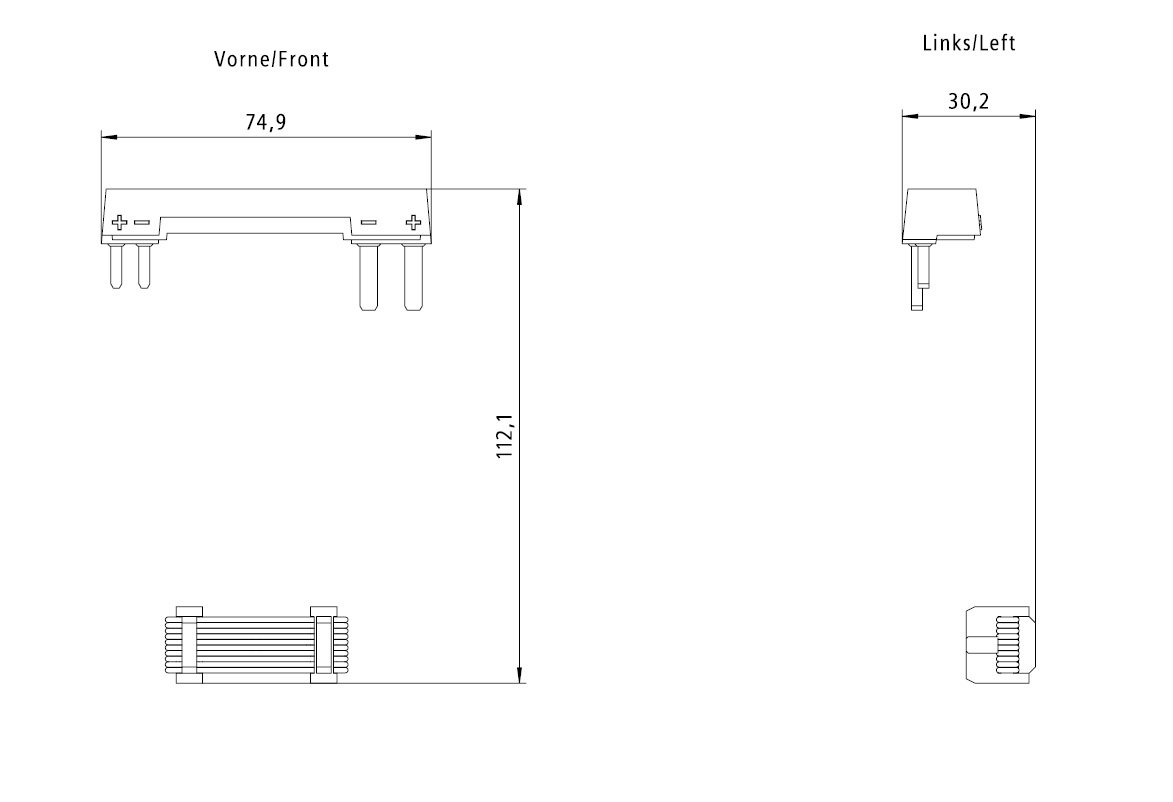 SITOP SEL1600 connection set for connection to PSU8400 20 A content: COM connecting cable and input wiring clip - Image 2