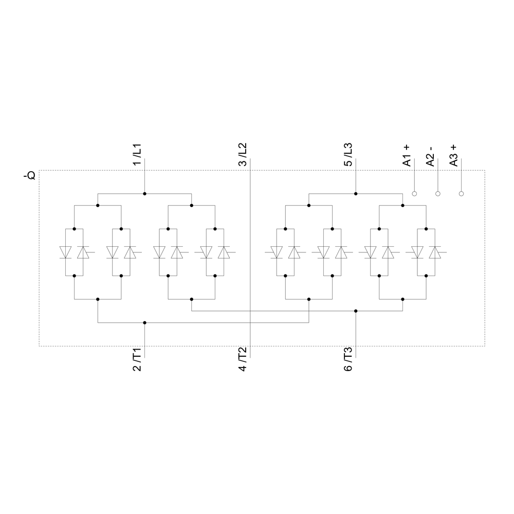 3RF3410-1BD04 Polovodičový stykač 3RF3, 3fázový AC53 7,4A 48-480V/24V DC